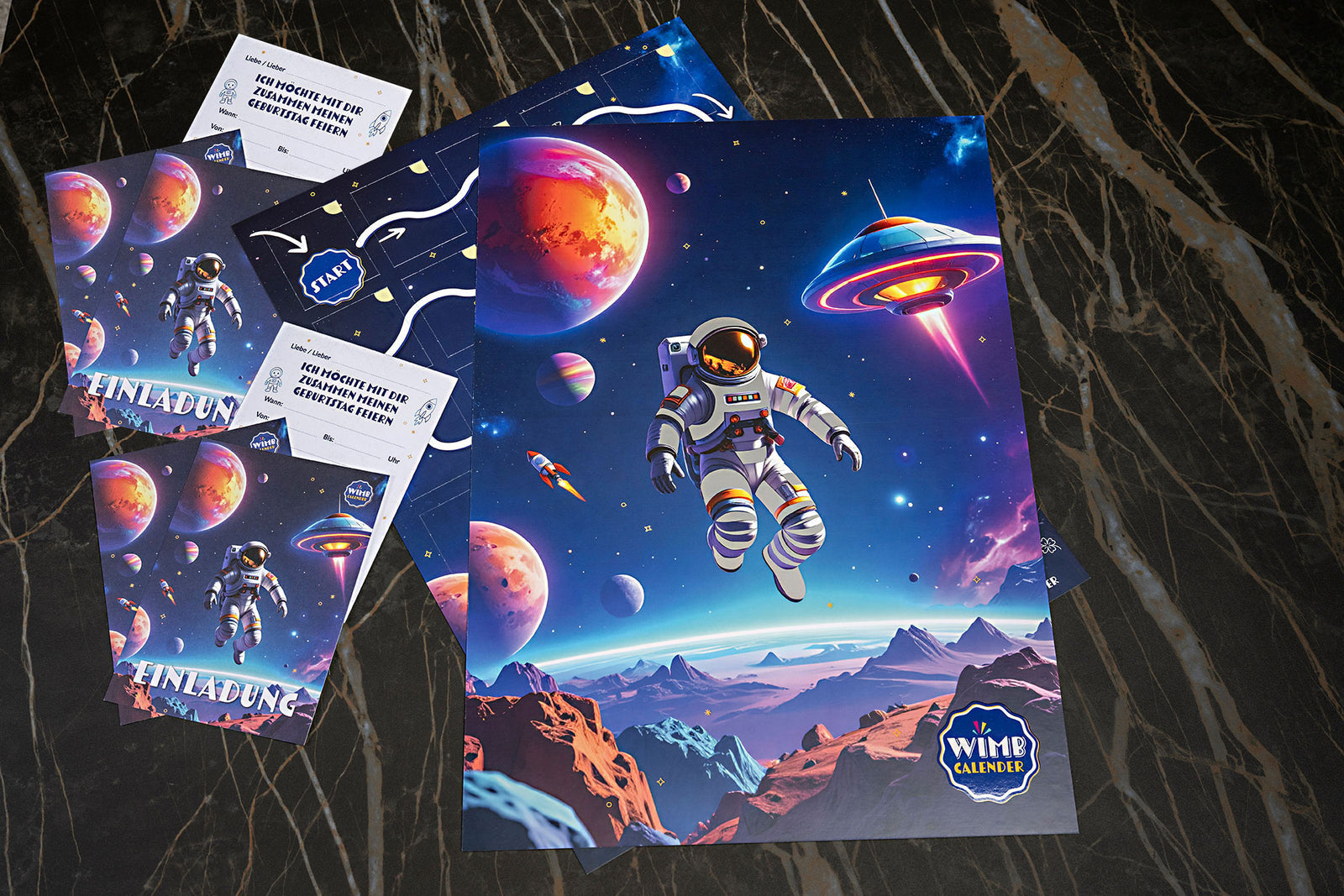 WIMB Calender Astronaut mit Einladungen