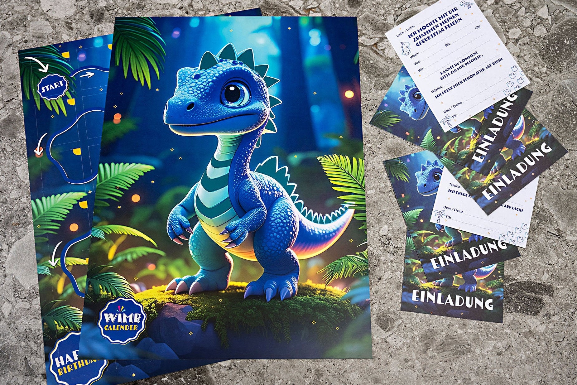 WIMB Calender Dinosaurier mit Einladungen
