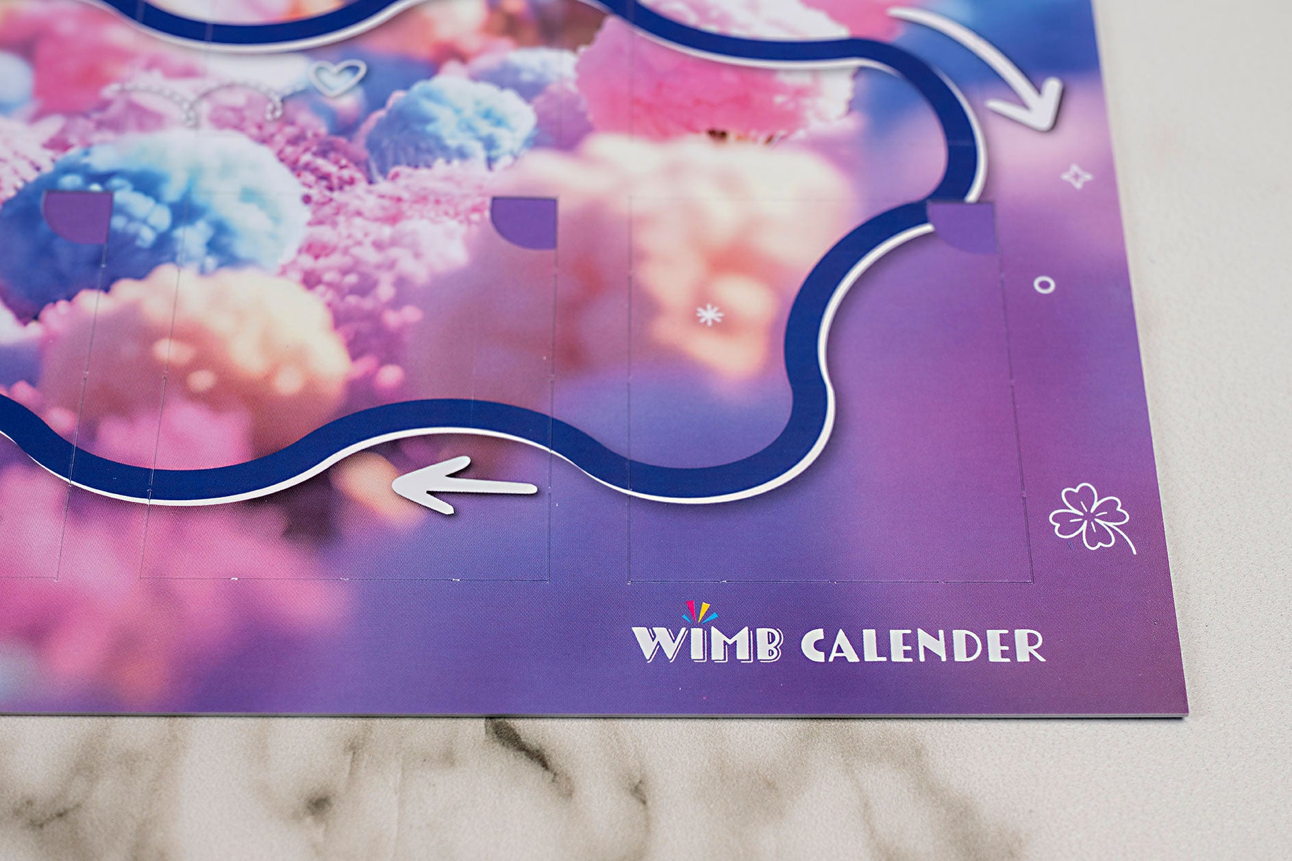 Detailansicht der Schlangenlinie im Einhornkalender