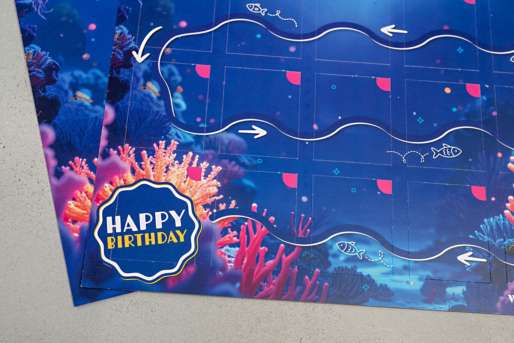 Happy Birthday Detail auf dem Meerjungfrauenkalender