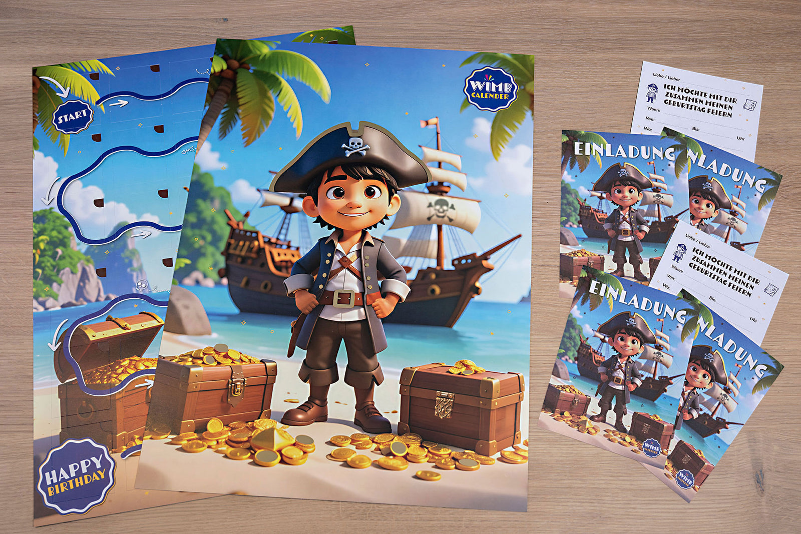 WIMB Calender Pirat mit Einladungen